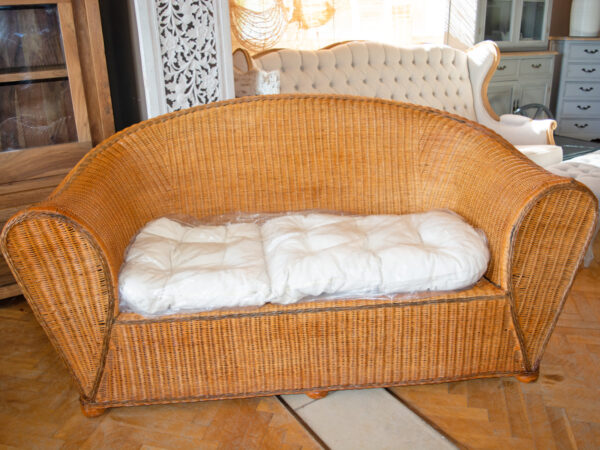 Sofa z naturalnego rattanu