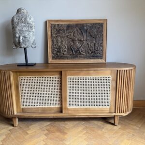 Komoda z plecionką wiedeńską 150 x 45 x 61 cm w salonie Meble Teak