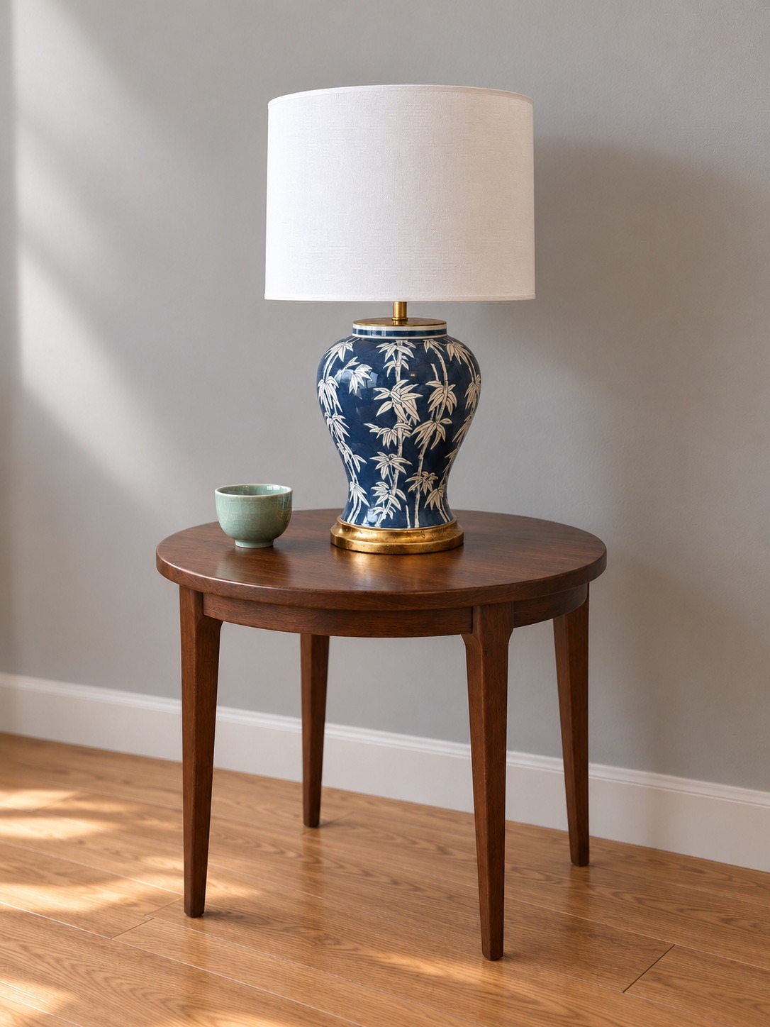 Lampa ceramiczna z motywem bambusa 65 cm