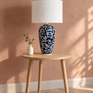 Lampa ceramiczna z ornamentem 62 cm