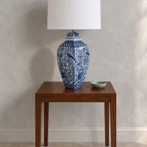 Lampa z ptakami i kwiatami 70 cm