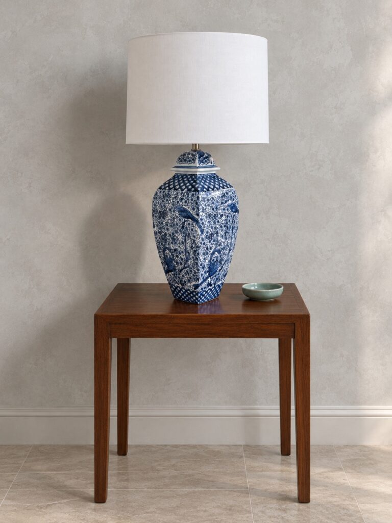 Lampa z ptakami i kwiatami 70 cm, okładka filmu